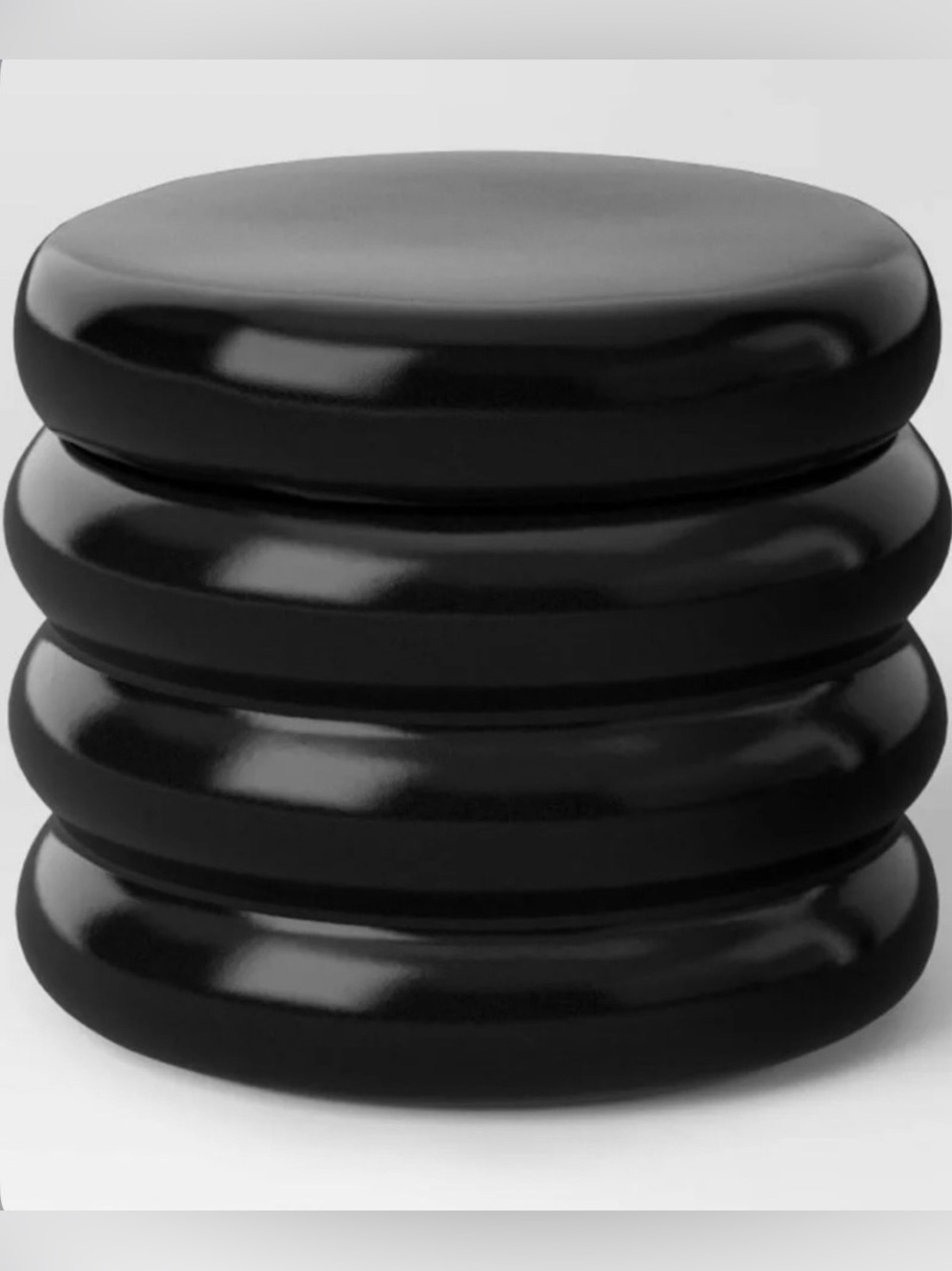 Room Essentials Ceramic Lidded Black Storage Box - NWT